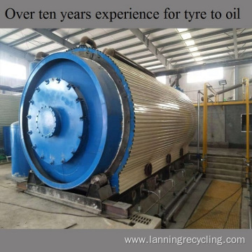 Pyrolysis waste tyre plastic to fuel oil machine